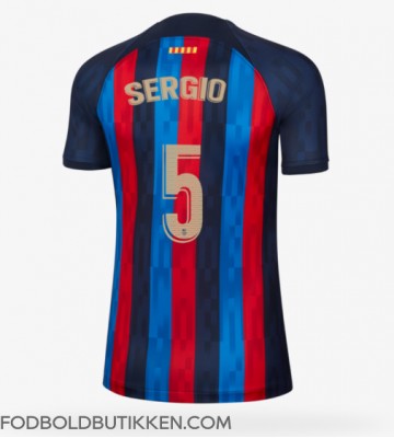 Barcelona Sergio Busquets #5 Hjemmebanetrøje Dame 2022-23 Kortærmet